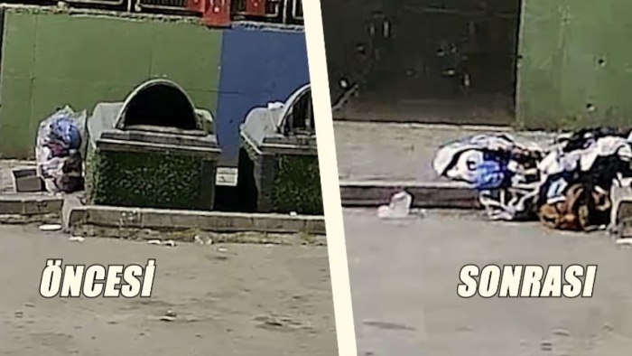 İzmit’te çöpleri bilinçli olarak saçan şahıs kameraya yakalandı!